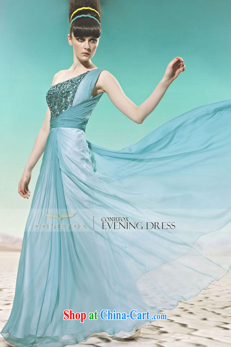 Creative Fox Evening Dress elegant softness banquet dress Evening Dress dress graphics thin aura long single shoulder fall dress dresses show 56,965 blue XXL pictures, price, brand platters! Elections are good character, the national distribution, so why buy now enjoy more preferential! Health