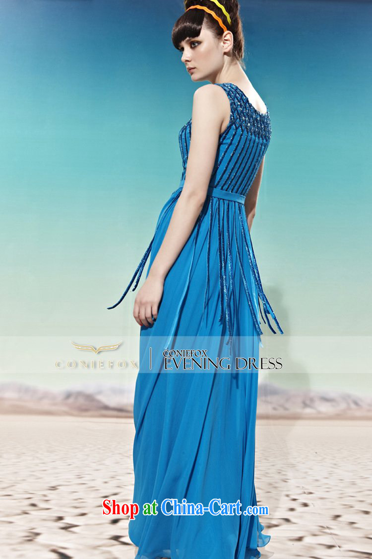Creative Fox dress sense of deep V Korean Korean dress wedding toast wedding dress long water drill dress evening dress dress 58,021 blue XXL pictures, price, brand platters! Elections are good character, the national distribution, so why buy now enjoy more preferential! Health