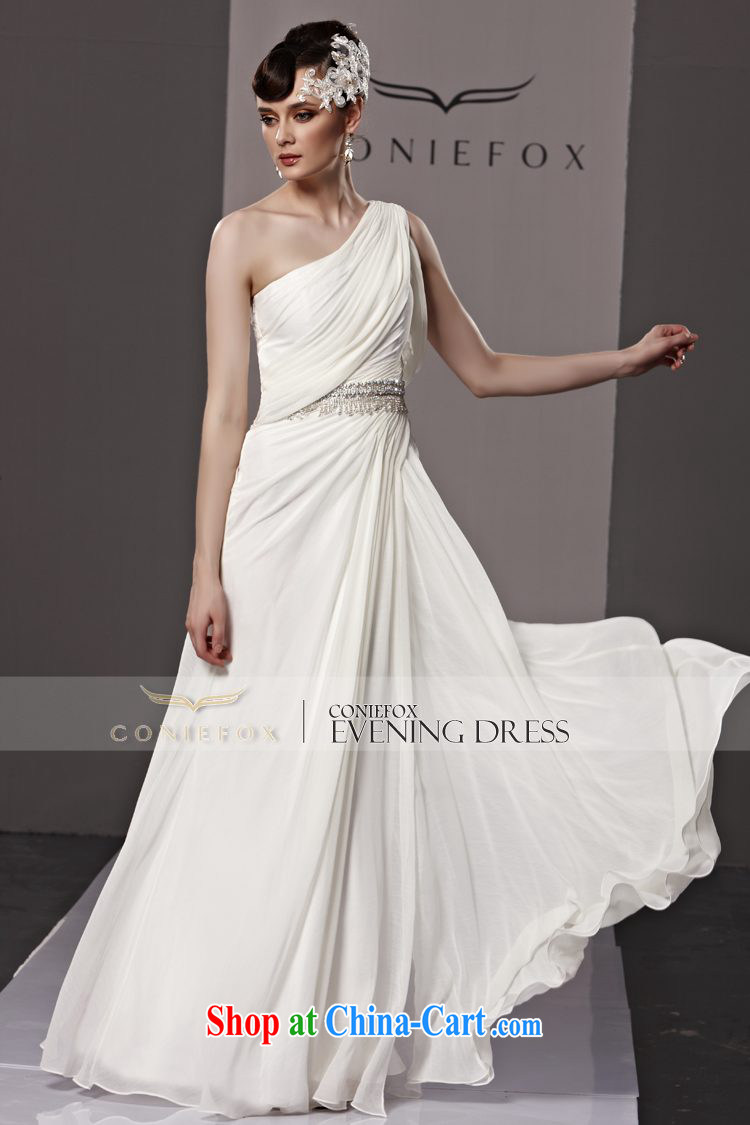 Creative Fox Evening Dress white wedding dresses Evening Dress banquet toast serving long, cultivating evening dress skirt the shoulder graphics thin dress dress bridal gown white 81,068 XXL pictures, price, brand platters! Elections are good character, the national distribution, so why buy now enjoy more preferential! Health