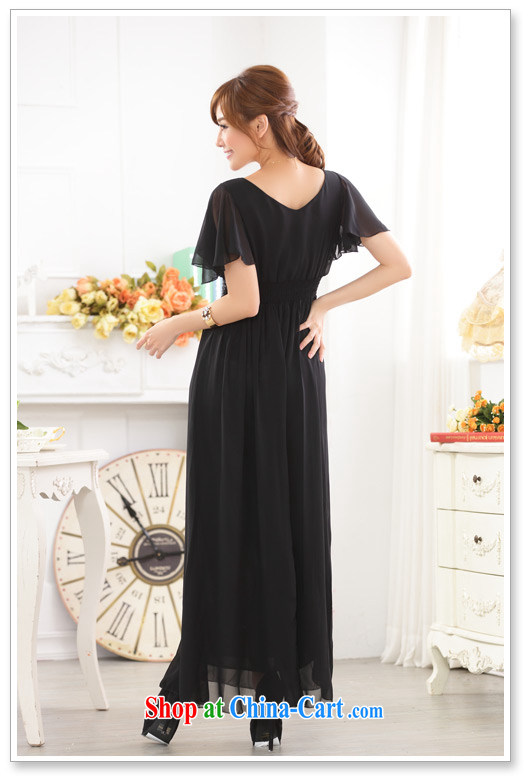 Land is the Yi 2015 new European and American short-sleeved to manually staple V Pearl collar snow woven large, female female bridal night, President toast bridesmaid wedding dress dress black XXXL pictures, price, brand platters! Elections are good character, the national distribution, so why buy now enjoy more preferential! Health
