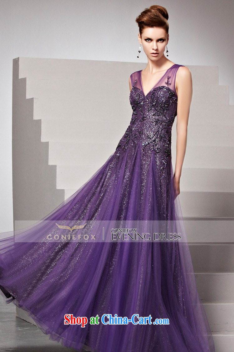Creative Fox Evening Dress New back exposed purple dress evening dress fall dress V deep sense of dress theatrical service presided over 81,599 dresses picture color XL pictures, price, brand platters! Elections are good character, the national distribution, so why buy now enjoy more preferential! Health
