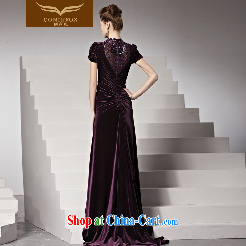 Creative Fox Evening Dress 2015 New Evening dress attire banquet toast serving long-tail dress Openwork flowers dress presided over 81,632 picture color L, creative Fox (coniefox), online shopping