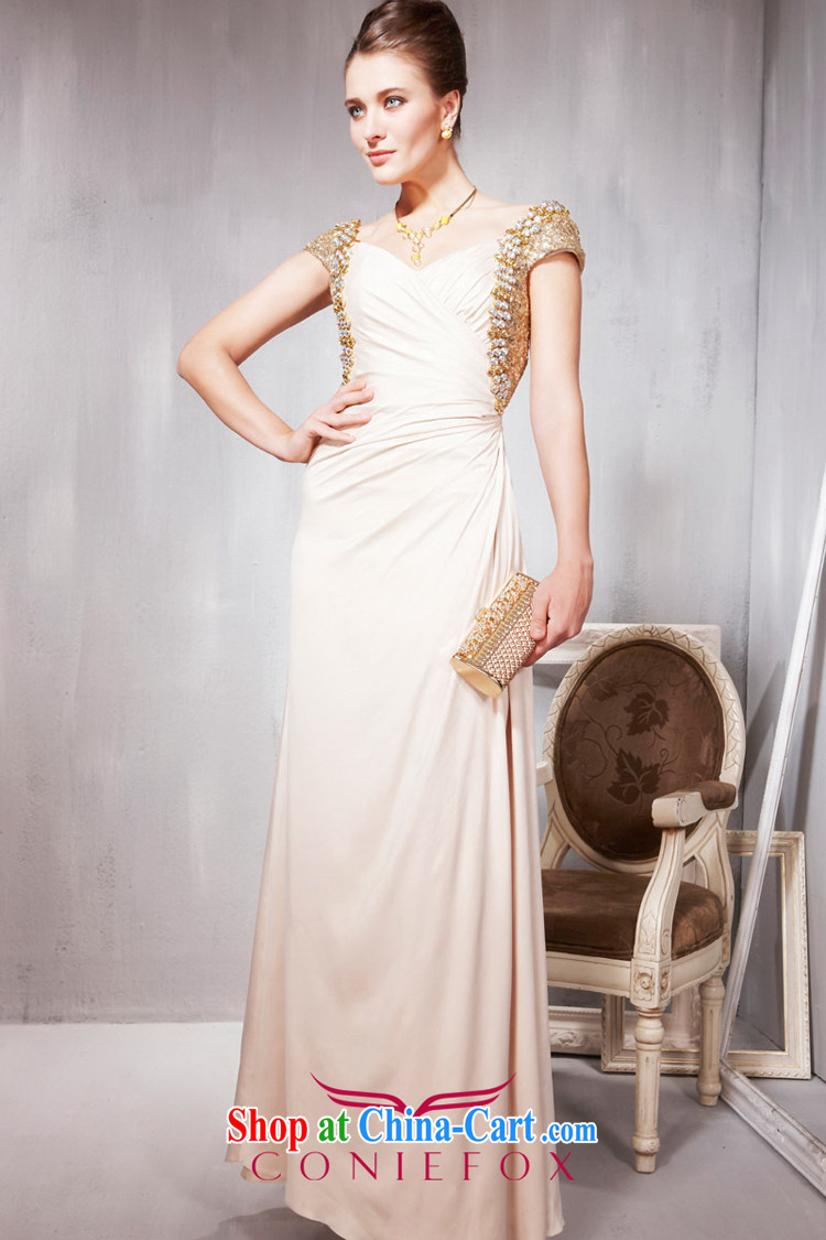 Creative Fox Evening Dress elegant bridal gown banquet dress long serving toast stage evening hosted annual dress long skirt 56,856 light yellow S pictures, price, brand platters! Elections are good character, the national distribution, so why buy now enjoy more preferential! Health