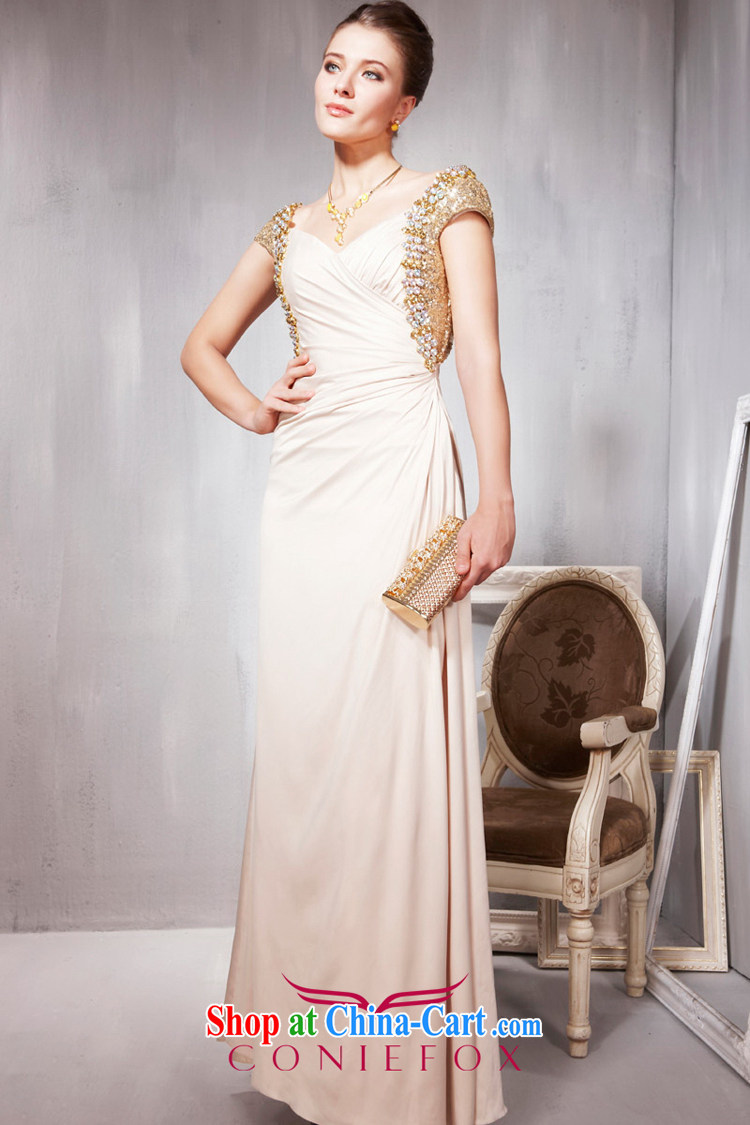 Creative Fox Evening Dress elegant bridal gown banquet dress long serving toast stage evening hosted annual dress long skirt 56,856 light yellow S pictures, price, brand platters! Elections are good character, the national distribution, so why buy now enjoy more preferential! Health