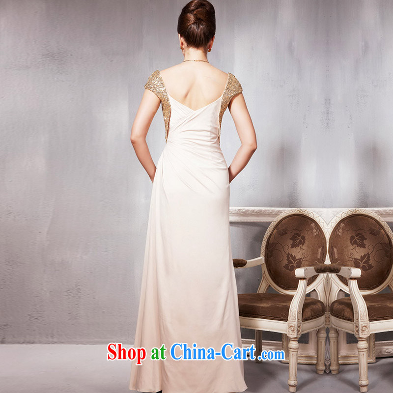 Creative Fox dress and elegant bridal gown banquet dress long serving toast stage evening hosted annual dress long skirt 56,856 light yellow S, creative Fox (coniefox), online shopping