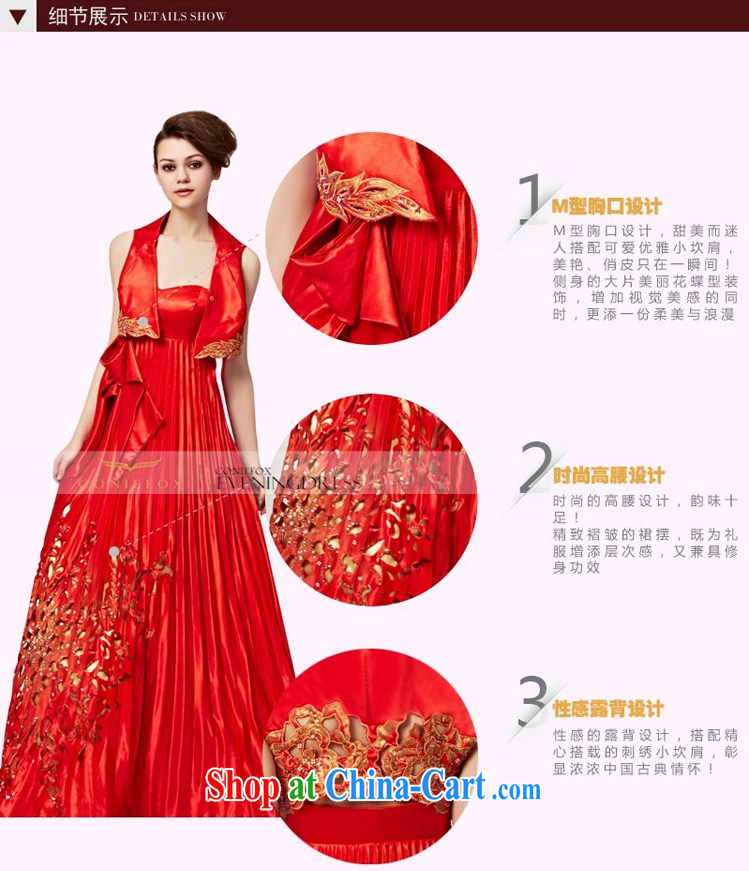 Creative Fox Evening Dress new stylish small jacket red dress Mary Magdalene chest dress dress bridal wedding gown toasting banquet long dress 56,252 picture color XXL pictures, price, brand platters! Elections are good character, the national distribution, so why buy now enjoy more preferential! Health