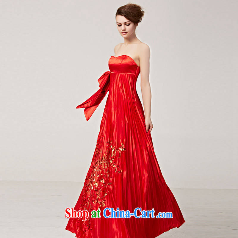 Creative Fox Evening Dress new stylish small jacket red dress Mary Magdalene chest dress dress bridal wedding gown toasting banquet long dress 56,252 picture color XXL, creative Fox (coniefox), online shopping