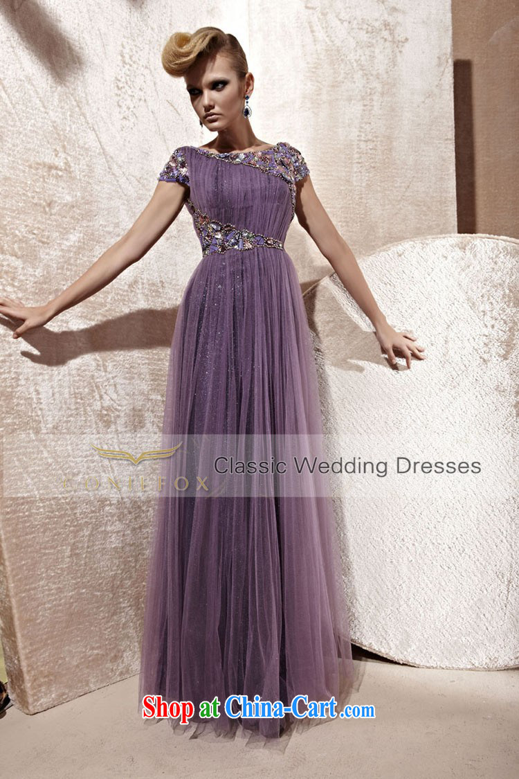 Creative Fox Evening Dress elegant long bridesmaid dress banquet evening dress uniform toast wedding dresses the annual concert dress long skirt purple 80,989 L pictures, price, brand platters! Elections are good character, the national distribution, so why buy now enjoy more preferential! Health