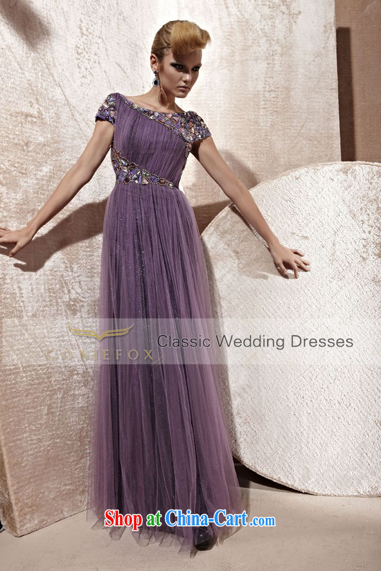 Creative Fox Evening Dress elegant long bridesmaid dress banquet evening dress uniform toast wedding dresses the annual concert dress long skirt purple 80,989 L pictures, price, brand platters! Elections are good character, the national distribution, so why buy now enjoy more preferential! Health