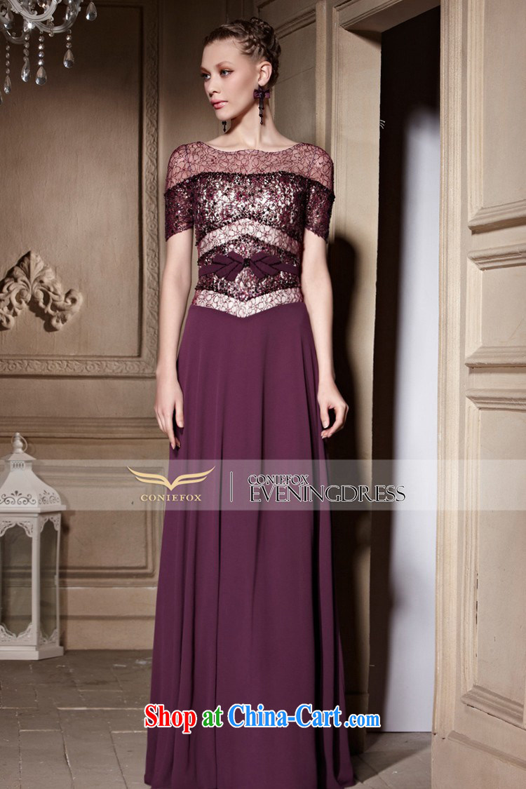 Creative Fox high-end custom dress new stylish beauty banquet dress evening dress uniform toast purple long annual meeting, presided over 30,635 dresses picture color XXL pictures, price, brand platters! Elections are good character, the national distribution, so why buy now enjoy more preferential! Health