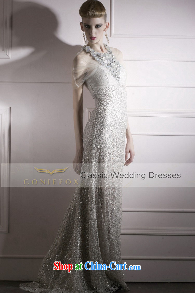 Creative Fox Evening Dress 2015 new Banquet exclusive beauty dress style long evening dresses Web shawl dress the dress 80,959 light gray XXL pictures, price, brand platters! Elections are good character, the national distribution, so why buy now enjoy more preferential! Health