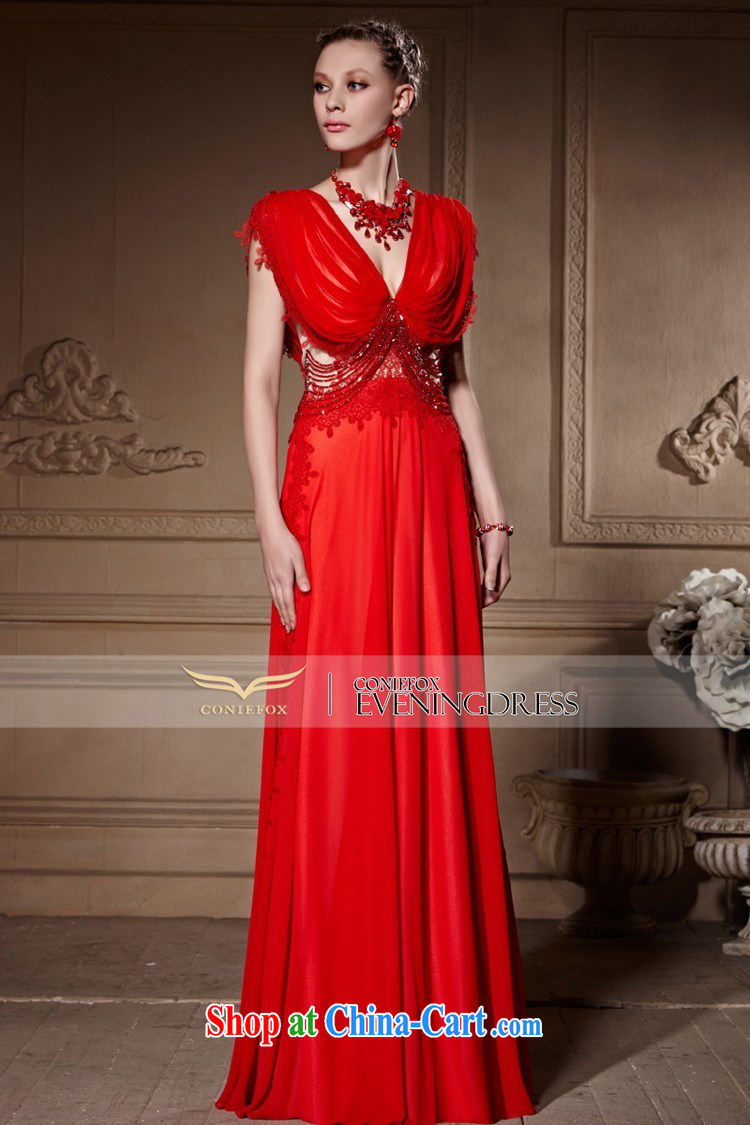 Creative Fox high-end custom dress wrinkled sexy V-neck Evening Dress bridal wedding dress banquet toast clothing evening dress dress long skirt 81,651 picture color tailored pictures, price, brand platters! Elections are good character, the national distribution, so why buy now enjoy more preferential! Health