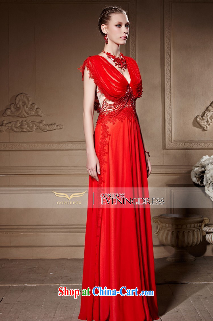 Creative Fox high-end custom dress wrinkled sexy V-neck Evening Dress bridal wedding dress banquet toast clothing evening dress dress long skirt 81,651 picture color tailored pictures, price, brand platters! Elections are good character, the national distribution, so why buy now enjoy more preferential! Health
