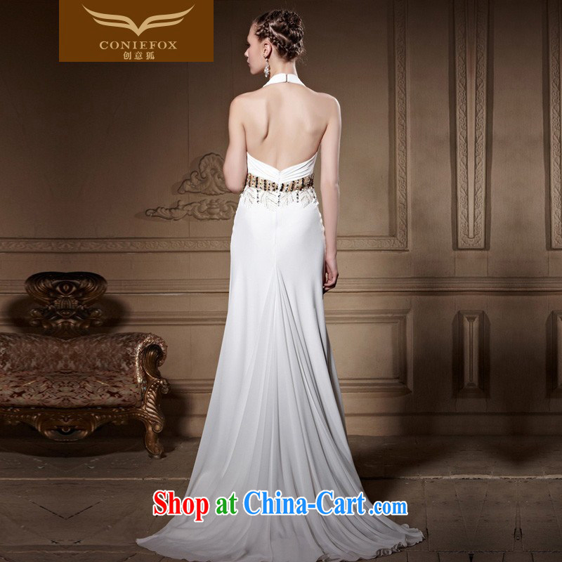 Creative Fox high-end custom dress elegant long, sexy White wall also dress wedding dress Annual Meeting hostess dress dresses 81,668 pictures color XXL, creative Fox (coniefox), and, on-line shopping