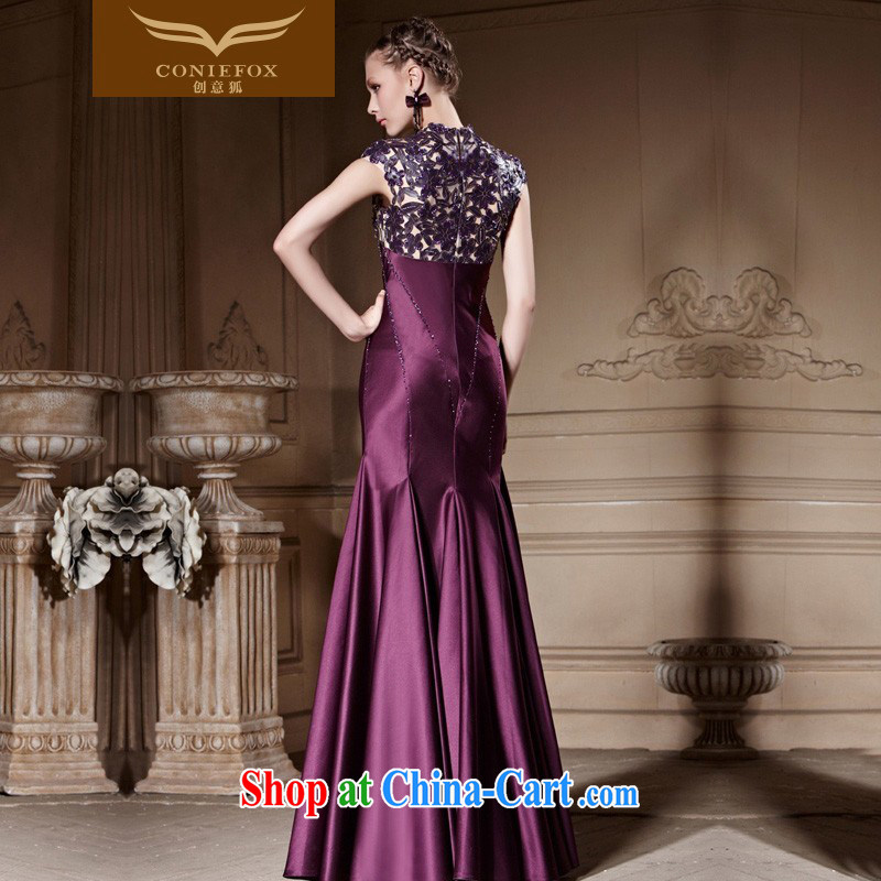 Creative Fox high-end custom dress dream courage empty dress banquet toast. The annual dress purple long at Merlion dress 81,816 color pictures tailored to creative Fox (coniefox), online shopping