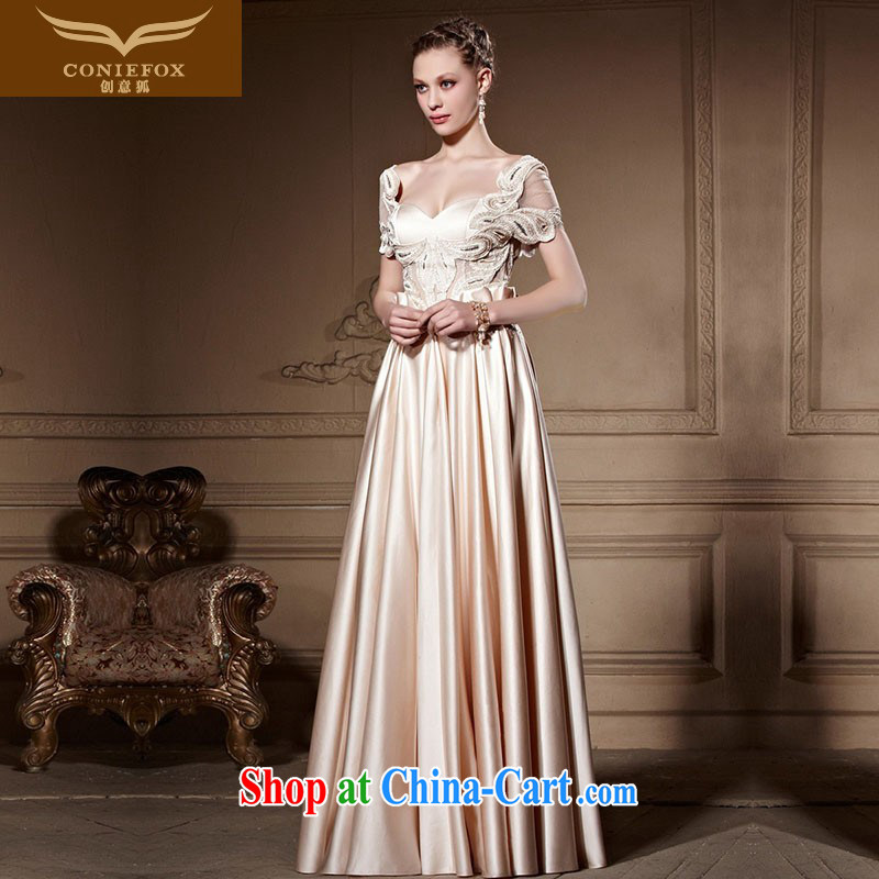 Creative Fox high-end custom dress spring new dream French dress Banquet Hosted performances dress elegant evening dress 81,826 picture color tailored