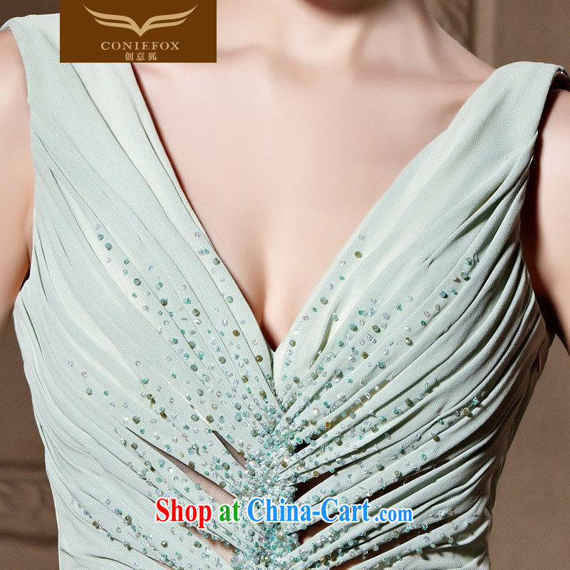 Creative Fox high quality custom dress sense of V for long, banquet dress Evening Dress dress graphics thin dresses women annual meeting presided over 82,015 dresses picture color tailored creative Fox (coniefox), online shopping