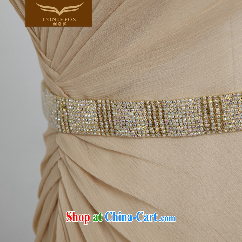 Creative Fox high-end custom dress a shoulder back exposed banquet dress Evening Dress dress video slim, dress the annual 82,016 dresses picture color tailored to creative Fox (coniefox), online shopping