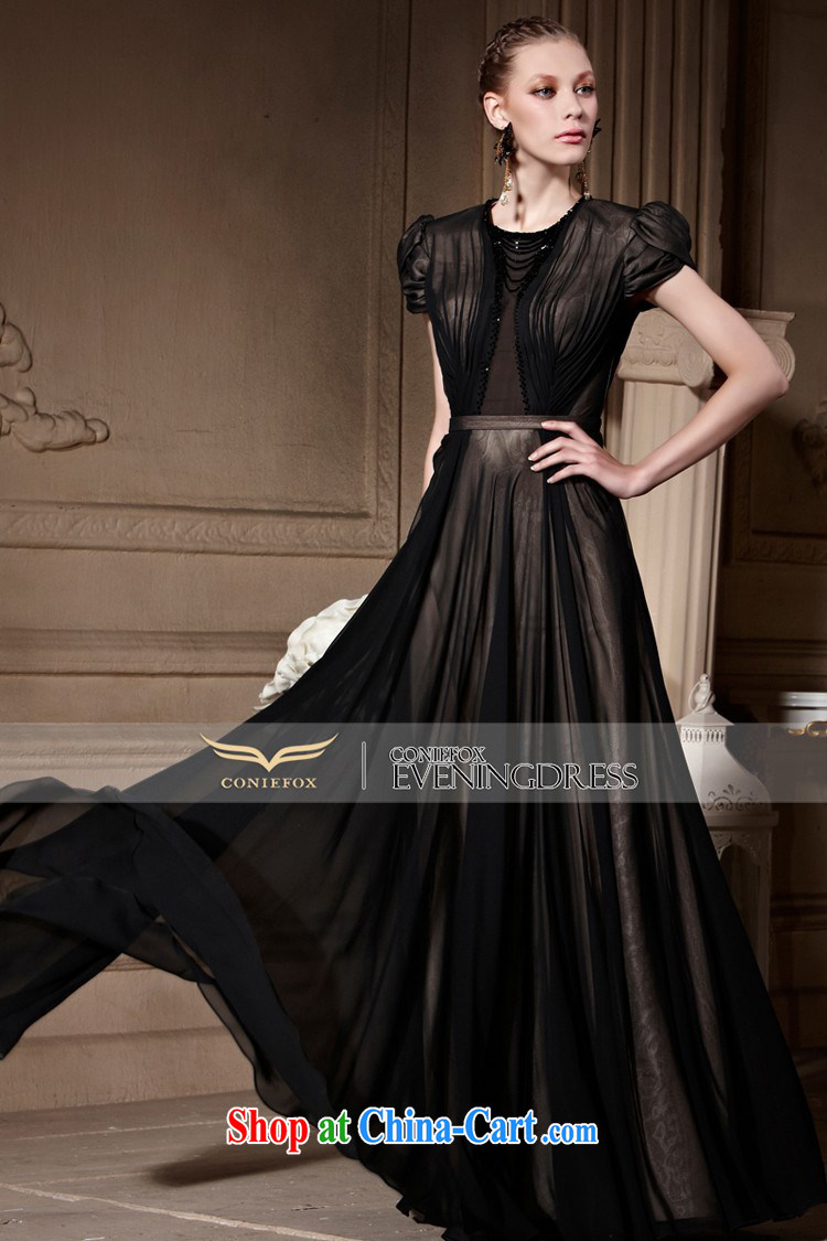 Creative Fox high-end custom evening dress and elegant retro bubble sleeve dress black banquet evening dress uniform toast long beauty dress dresses 82,018 picture color tailored pictures, price, brand platters! Elections are good character, the national distribution, so why buy now enjoy more preferential! Health