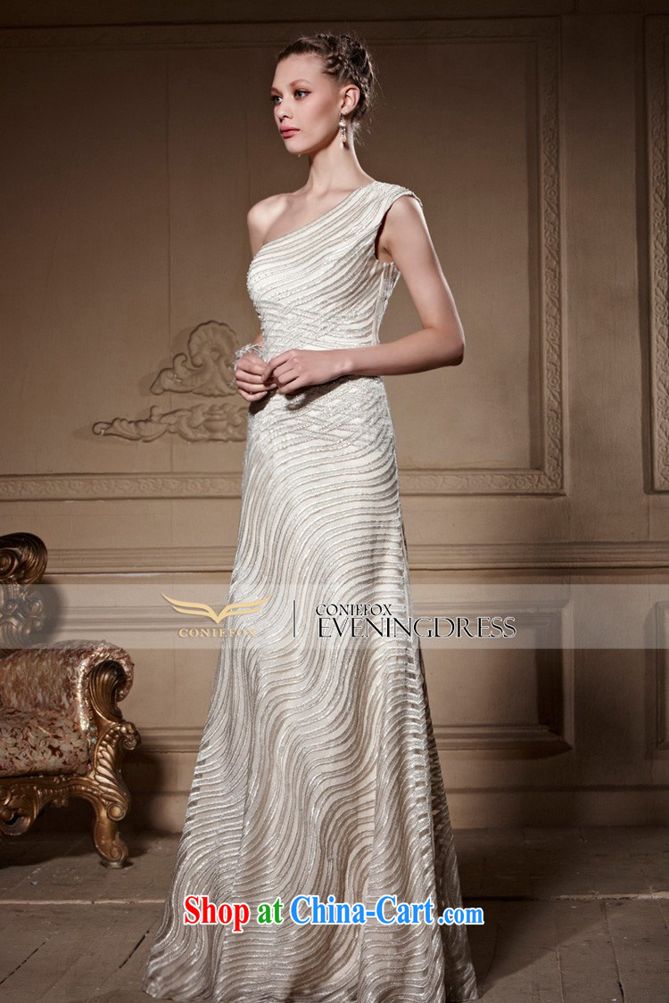 Creative Fox high quality custom dress classic Venus single shoulder evening dress wedding dress banquet toast annual service hostess dress 82,020 picture color tailored pictures, price, brand platters! Elections are good character, the national distribution, so why buy now enjoy more preferential! Health