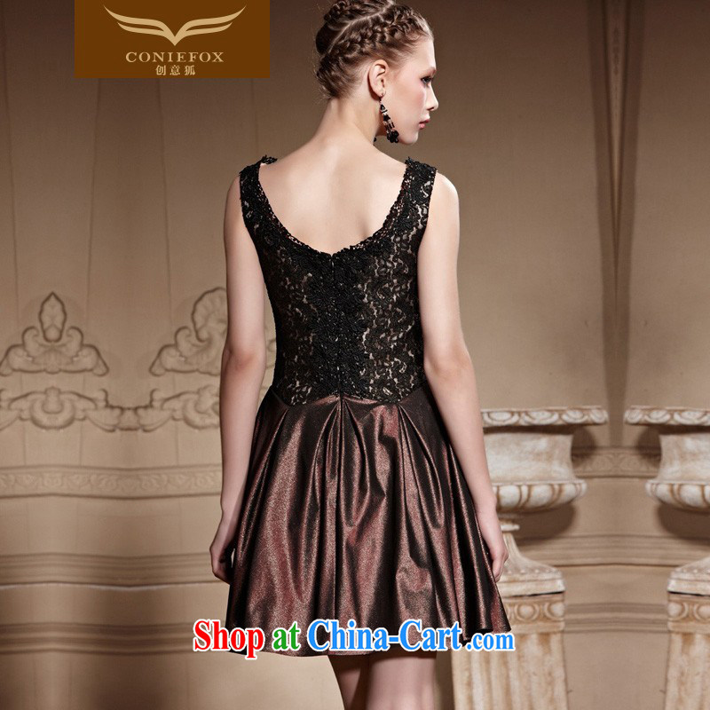 Creative Fox high quality custom dress new retro lace small dress short black dress, dresses banquet evening dress dress 82,022 color pictures are tailored to creative Fox (coniefox), online shopping