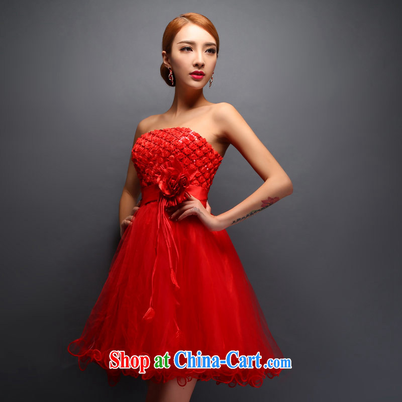 New 2015 love life and stylish bridal bridesmaid wedding toast wedding dress the wedding dress Evening Dress short girls accessories package L, love life, and shopping on the Internet