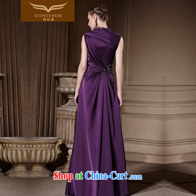 Creative Fox high-end custom dress new noble purple evening dress banquet long red carpet evening dress moderator dress dresses 82,028 color pictures are tailored to creative Fox (coniefox), and, on-line shopping