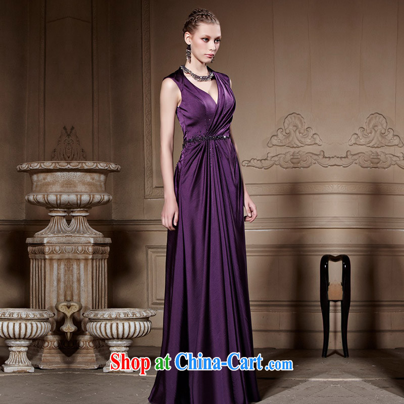 Creative Fox high-end custom dress new noble purple evening dress banquet long red carpet evening dress moderator dress dresses 82,028 color pictures are tailored to creative Fox (coniefox), and, on-line shopping