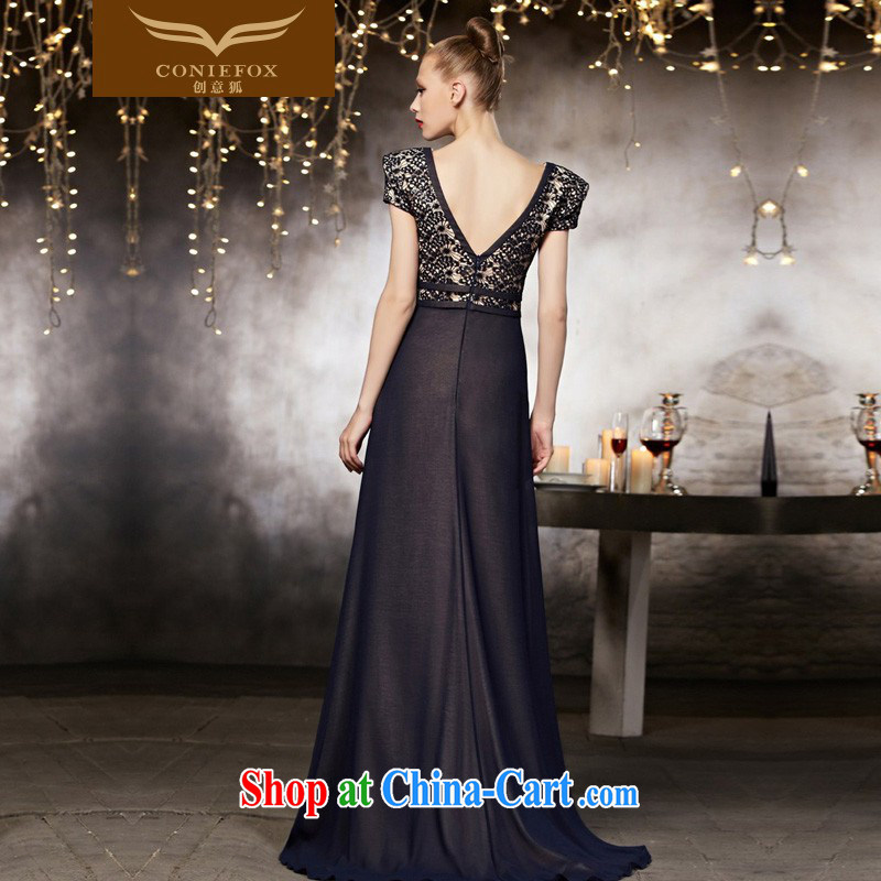 Creative Fox dress high quality custom dress sexy V for banquet dress the annual dress evening toast serving long, 30,829 color pictures tailored to creative Fox (coniefox), online shopping