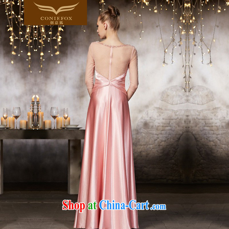 Creative Fox high-end custom dress pink long beauty dress banquet toast service bridal gown bridesmaid service annual meeting presided over 30,830 dresses picture color tailored to creative Fox (coniefox), online shopping