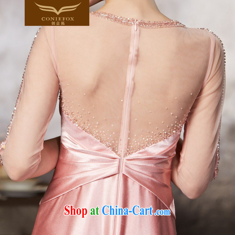 Creative Fox high-end custom dress pink long beauty dress banquet toast service bridal gown bridesmaid service annual meeting presided over 30,830 dresses picture color tailored to creative Fox (coniefox), online shopping