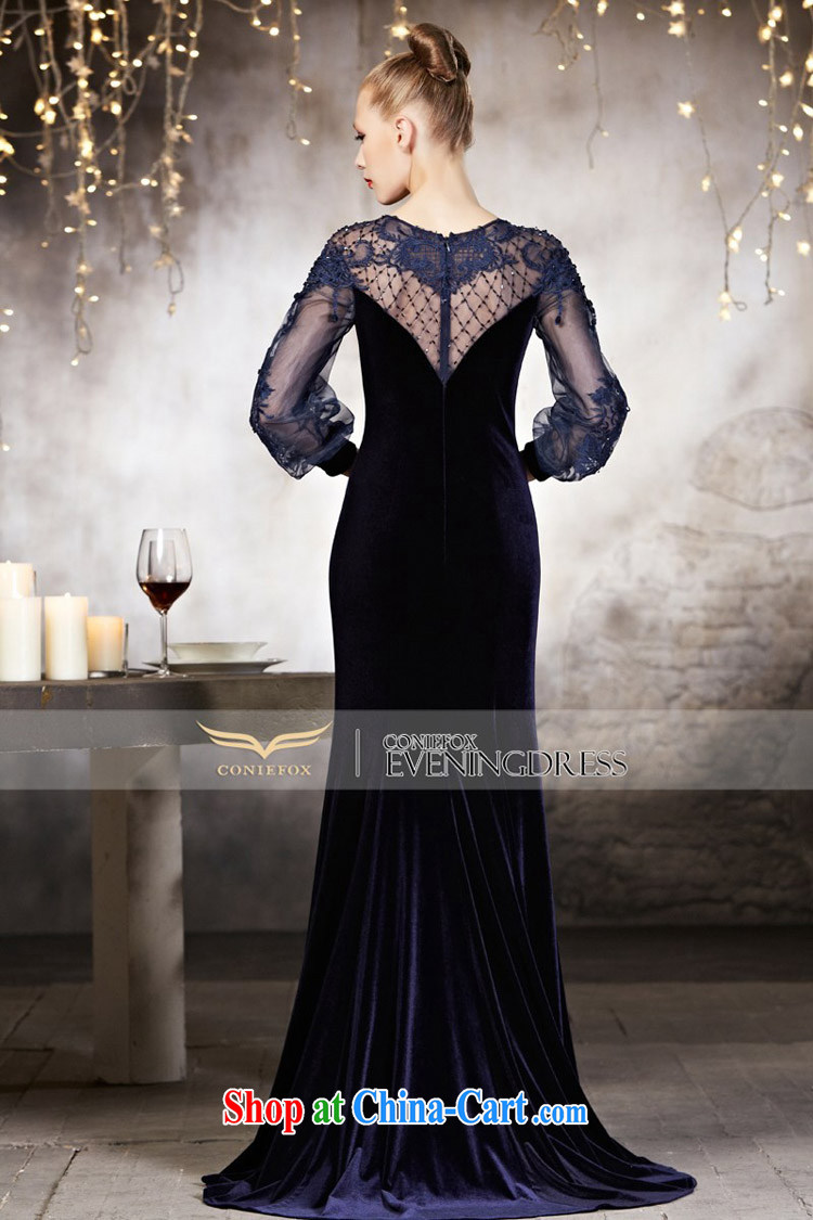 Creative Fox advanced custom dress long-sleeved blue dress fall and winter banquet toast serving long, fall in the annual dress long skirt 30,831 picture color tailored pictures, price, brand platters! Elections are good character, the national distribution, so why buy now enjoy more preferential! Health