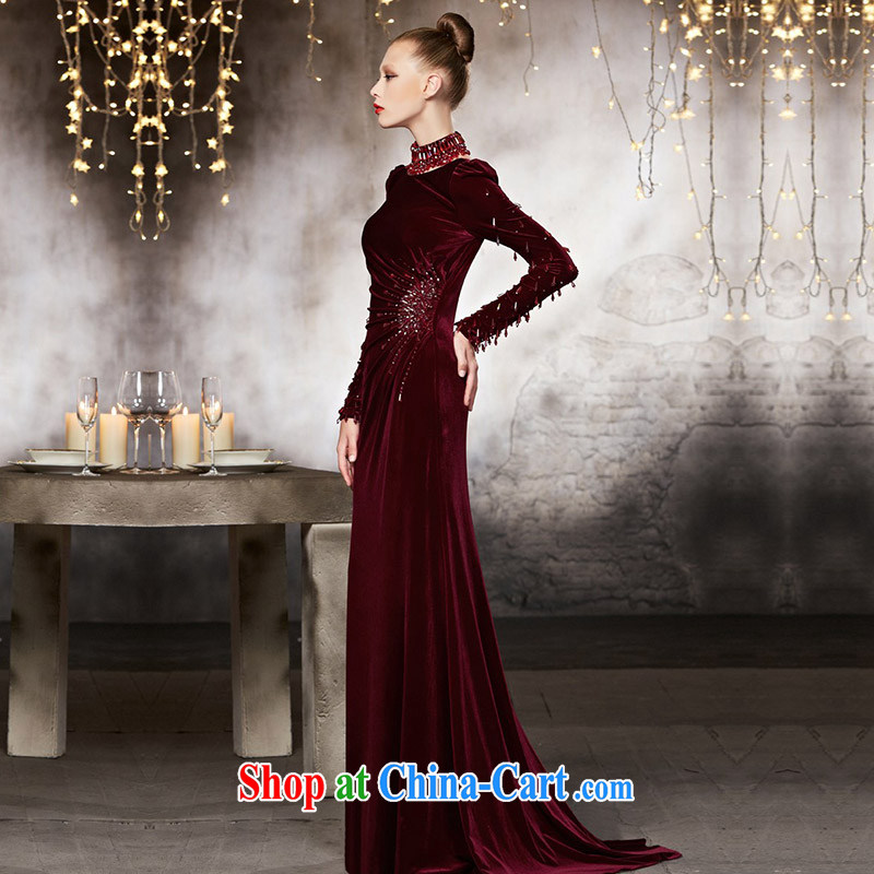Creative Fox Evening Dress long-sleeved gown 2015 New Long fall Evening Dress advanced custom dress banquet toast serving 30,836 picture color tailored, creative Fox (coniefox), online shopping