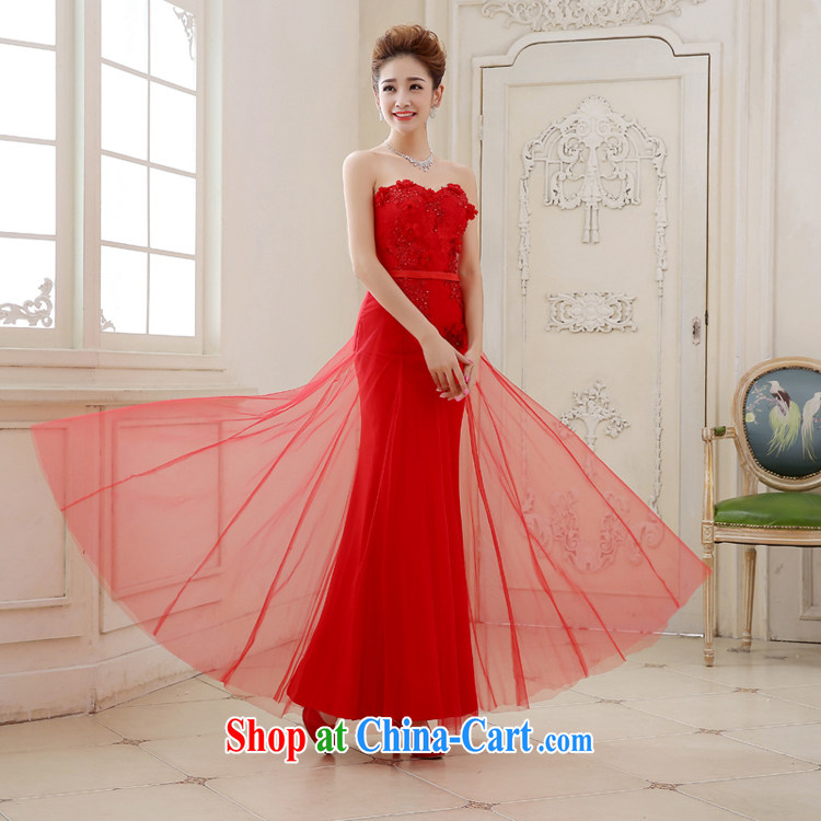 Rain is still clothing bridal wedding dresses 2015 New Red erase chest parquet drill video thin red hotel wedding toast long skirt back door dress LF 211 red tailored final pictures, price, brand platters! Elections are good character, the national distribution, so why buy now enjoy more preferential! Health