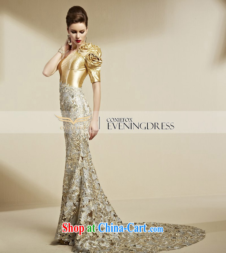 Creative Fox dress advanced custom dress single shoulder-length beauty, fall at Merlion dress banquet toast service annual meeting moderator dress 82,090 picture color tailored pictures, price, brand platters! Elections are good character, the national distribution, so why buy now enjoy more preferential! Health
