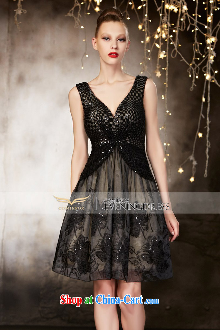 Creative Fox advanced custom dress sleek black V collar short dress, banquet toast. bridesmaid dress dress annual meeting presided over 82,103 dresses picture color tailored pictures, price, brand platters! Elections are good character, the national distribution, so why buy now enjoy more preferential! Health