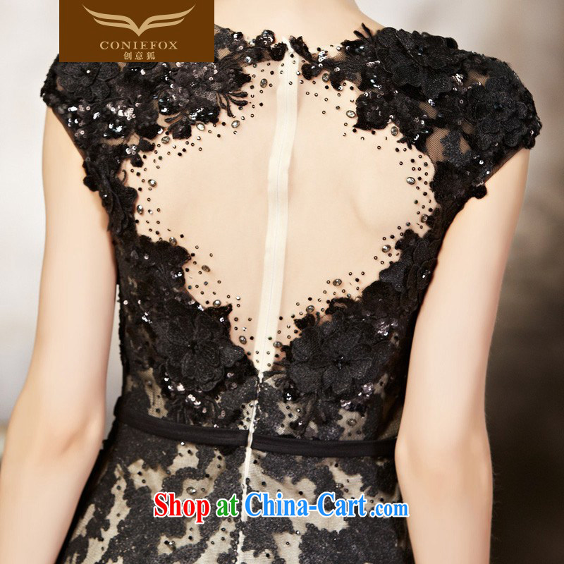 Creative Fox high-end custom dress long black beauty, dress sexy lace dress dress uniform toast dress 82,115 color pictures tailored to creative Fox (coniefox), online shopping