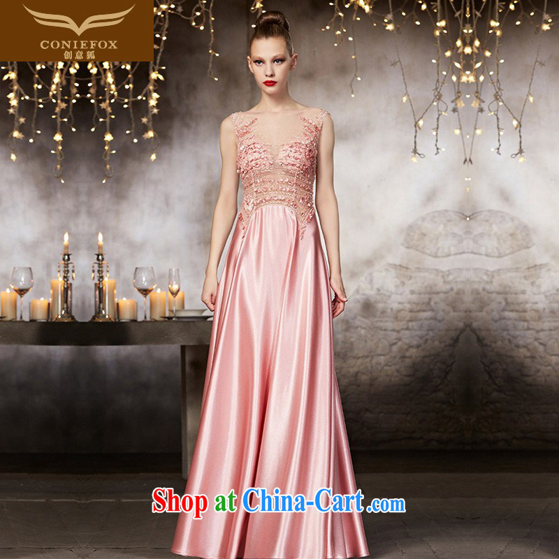 Creative Fox advanced custom dress 2015 new pink long fall evening dress bridal gown beauty bridesmaid dress 82,122 picture color tailored