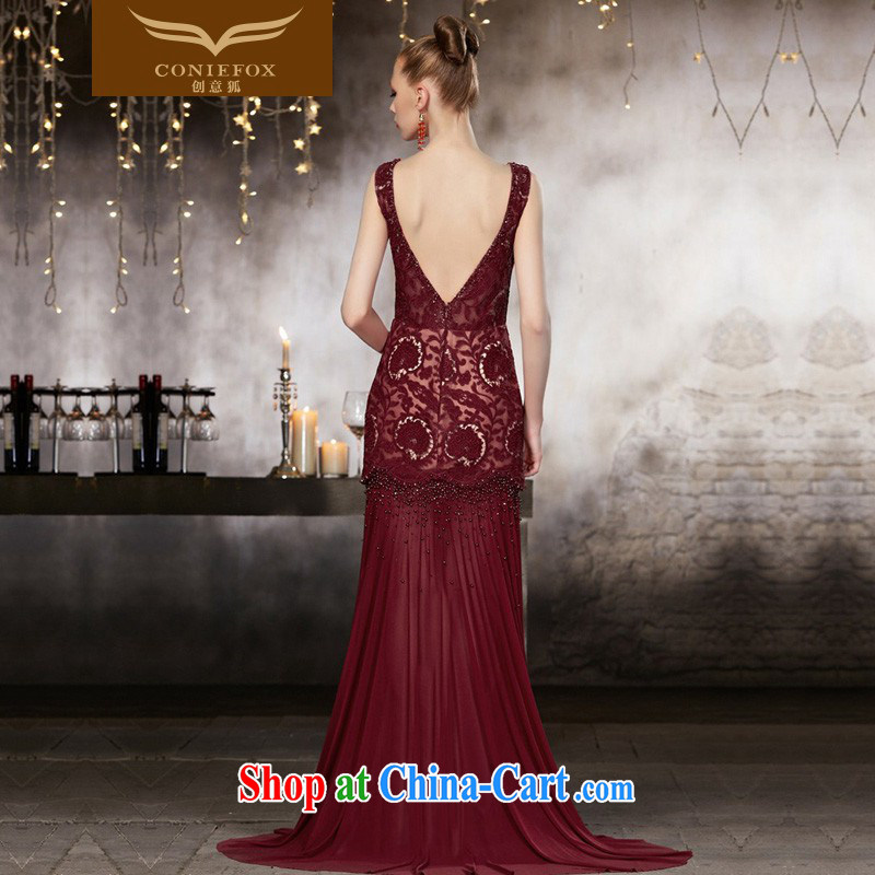 Creative Fox advanced custom dress 2015 New Red toast V service for bridal dresses beauty long bridesmaid dress long skirt 82,133 picture color tailored to creative Fox (coniefox), online shopping