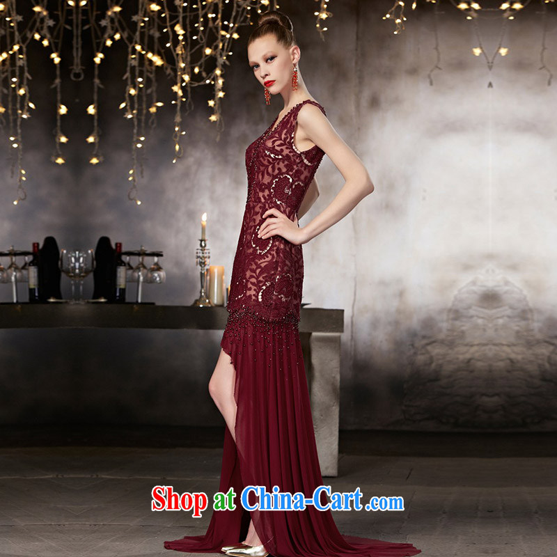 Creative Fox advanced custom dress 2015 New Red toast V service for bridal dresses beauty long bridesmaid dress long skirt 82,133 picture color tailored to creative Fox (coniefox), online shopping