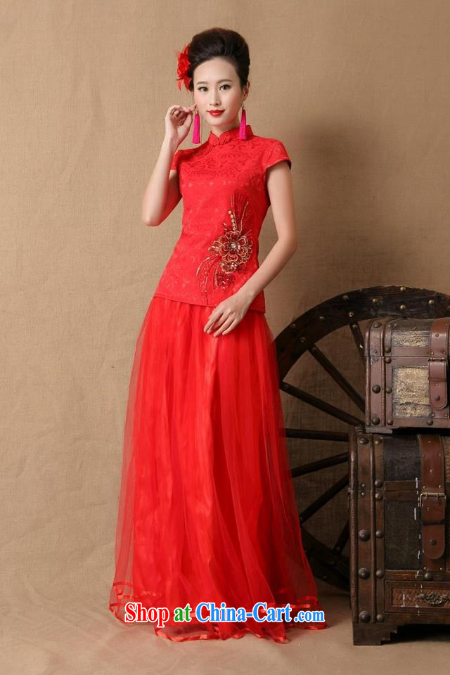 First and foremost in accordance with World Soon 2015 bridal wedding dresses red bows, dress LF 8604 red XL pictures, price, brand platters! Elections are good character, the national distribution, so why buy now enjoy more preferential! Health