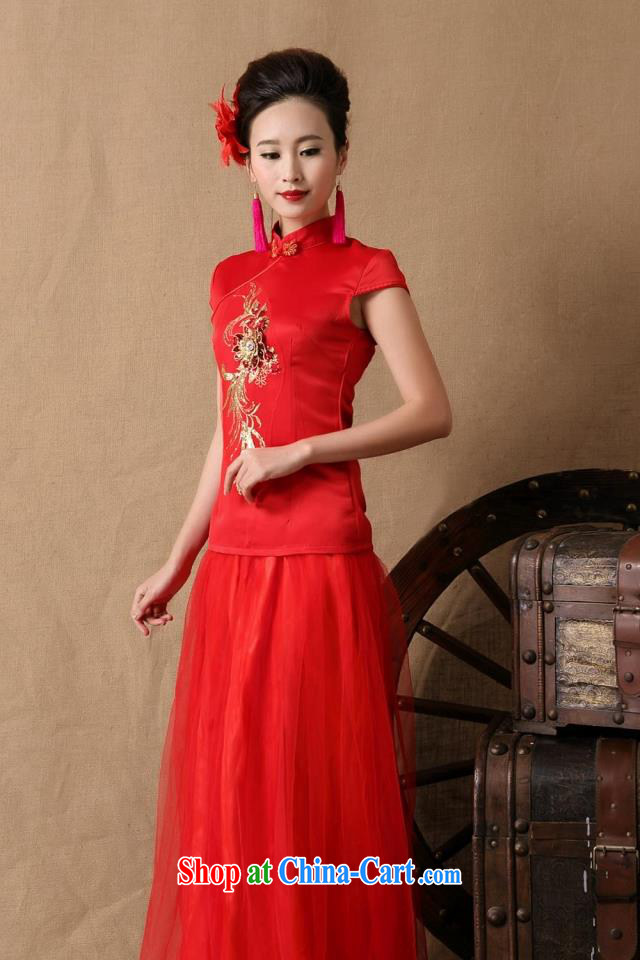 First and foremost in accordance with World Soon 2015 bridal wedding dresses red bows, dress LF 8605 red XL pictures, price, brand platters! Elections are good character, the national distribution, so why buy now enjoy more preferential! Health