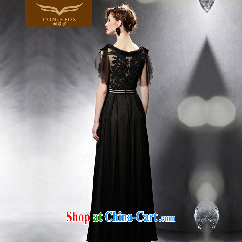 Creative Fox Evening Dress 2015 New Beauty long fall dress banquet evening dress dress black toast clothing Toastmaster of the 30,590 dresses picture color XL, creative Fox (coniefox), online shopping