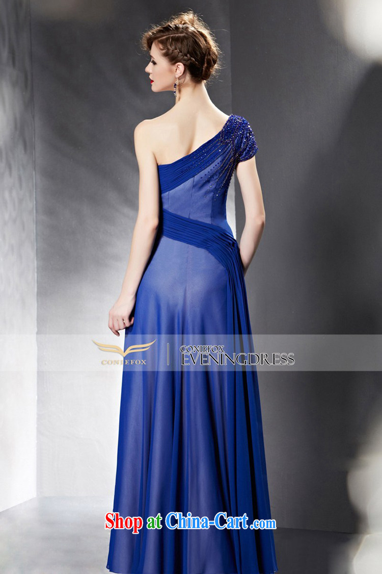 Creative Fox Evening Dress 2015 new graphics thin dress blue bridal wedding dress long single shoulder evening dress uniform toast presided over 30,639 dresses picture color XXL pictures, price, brand platters! Elections are good character, the national distribution, so why buy now enjoy more preferential! Health