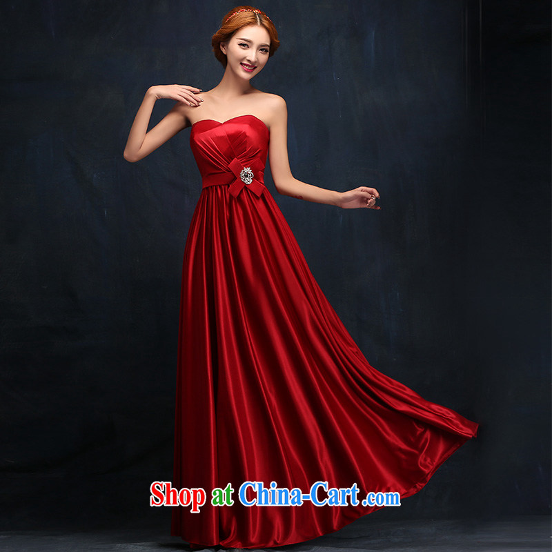 2015 new marriages served toast wine red wiped his chest stylish zipper high waist pregnant women dress tailored advisory service