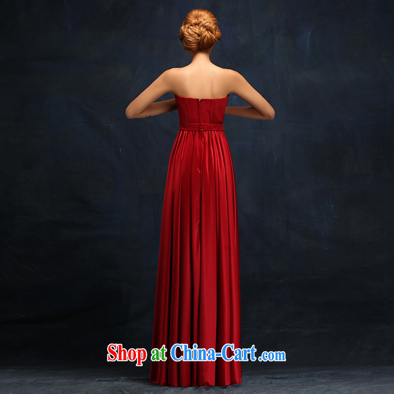 2015 new marriages served toast wine red wiped off his chest and stylish zipper high-waist pregnant women evening dress is tailored to the customer, in accordance with Elizabeth Lin, shopping on the Internet