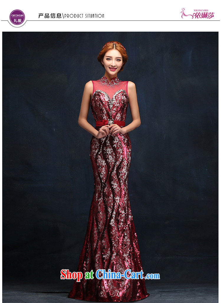 2015 New Beauty video thin crowsfoot dress wine red bridal wedding dress toast serving long, tailored consulting service pictures, price, brand platters! Elections are good character, the national distribution, so why buy now enjoy more preferential! Health