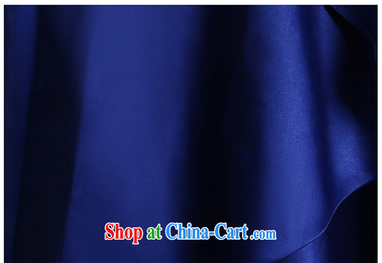 2015 new marriages, long blue single shoulder banquet show moderator dress tailored Advisory Service pictures, price, brand platters! Elections are good character, the national distribution, so why buy now enjoy more preferential! Health