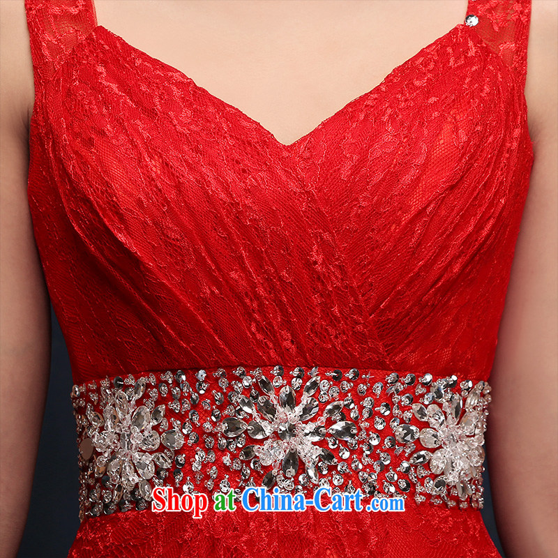 bridal dresses 2015 New red long women Evening Dress evening dress wedding toast clothing dress XL, according to Lin, Elizabeth, and shopping on the Internet