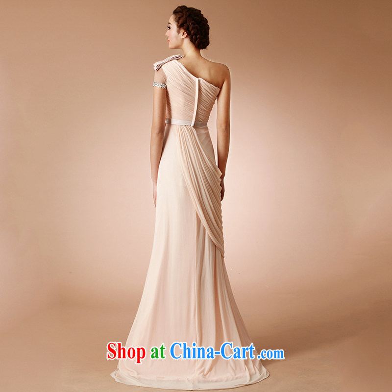 With the 2015 spring with knowledge of wedding dresses long, with light drill the shoulder wedding toast dinner dress bare pink XL, AIDS, and shopping on the Internet